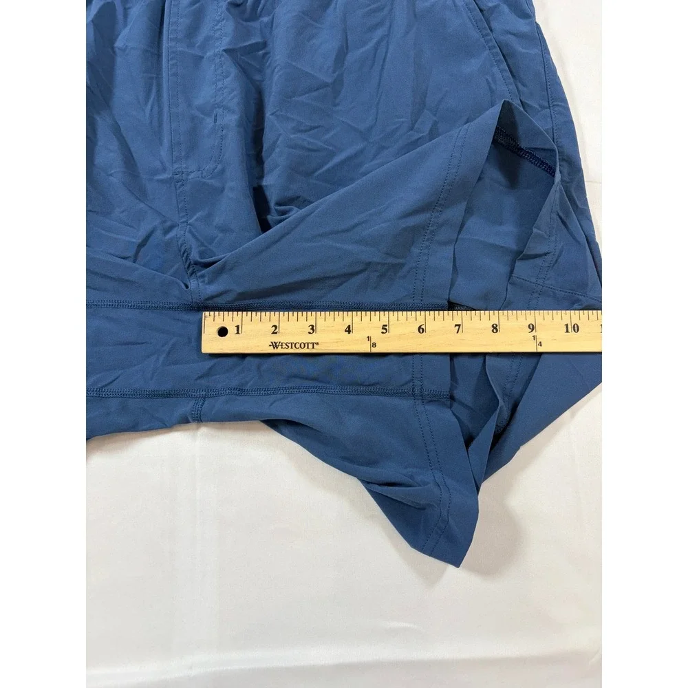 Rhone Mens Blue Athletic Training Shorts XXL Elastic Waist Forever Forward Logo